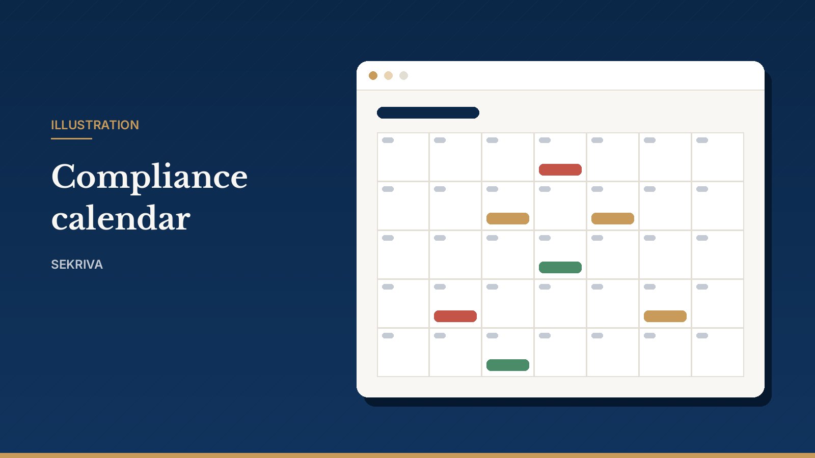 Illustration: the compliance calendar